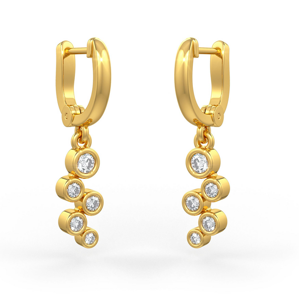 Sparkling 0.40ct Diamond Bubble Hoop Earrings