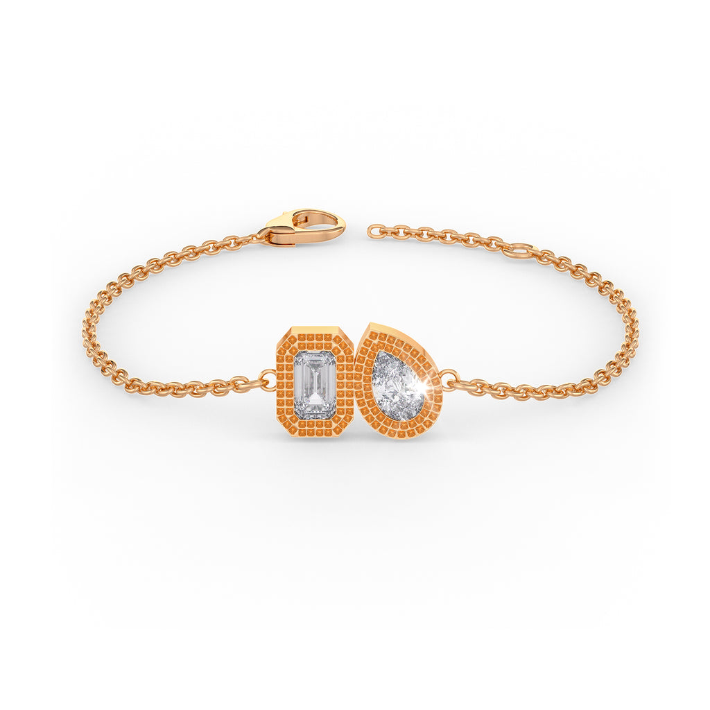 Toi Et Moi Diamond Bracelet 0.40ct in 18ct Rose Gold