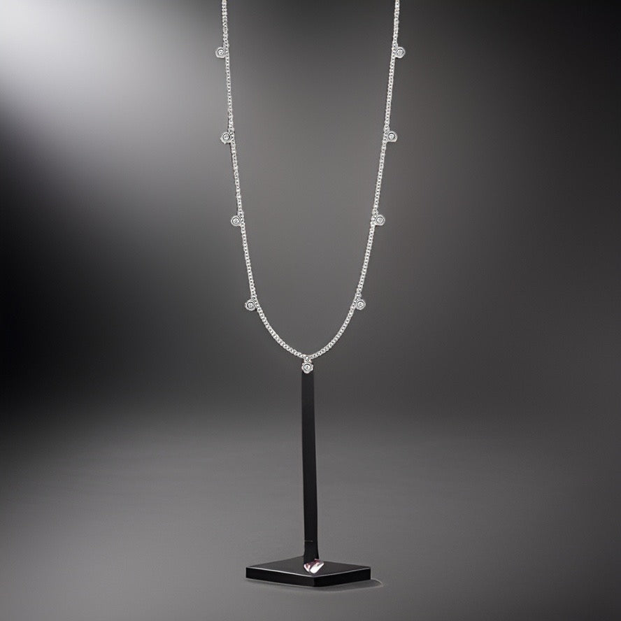 DIAMOND By The Inch RUBOVER NECKLACE IN 18CT WHITE GOLD