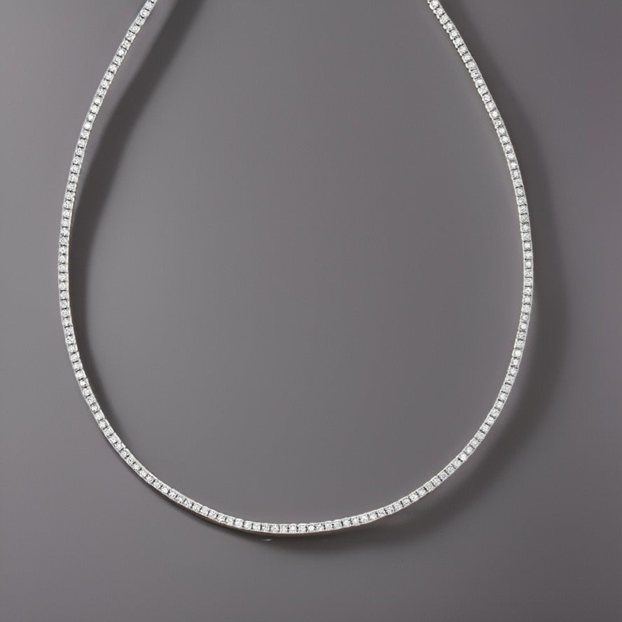 5ct DIAMOND Tennis NECKLACE IN 18CT WHITE GOLD