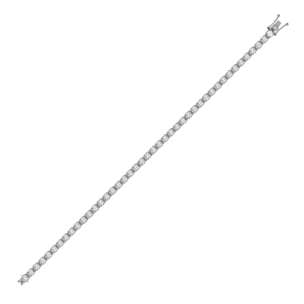 12ct White Gold Diamond Tennis Bracelet