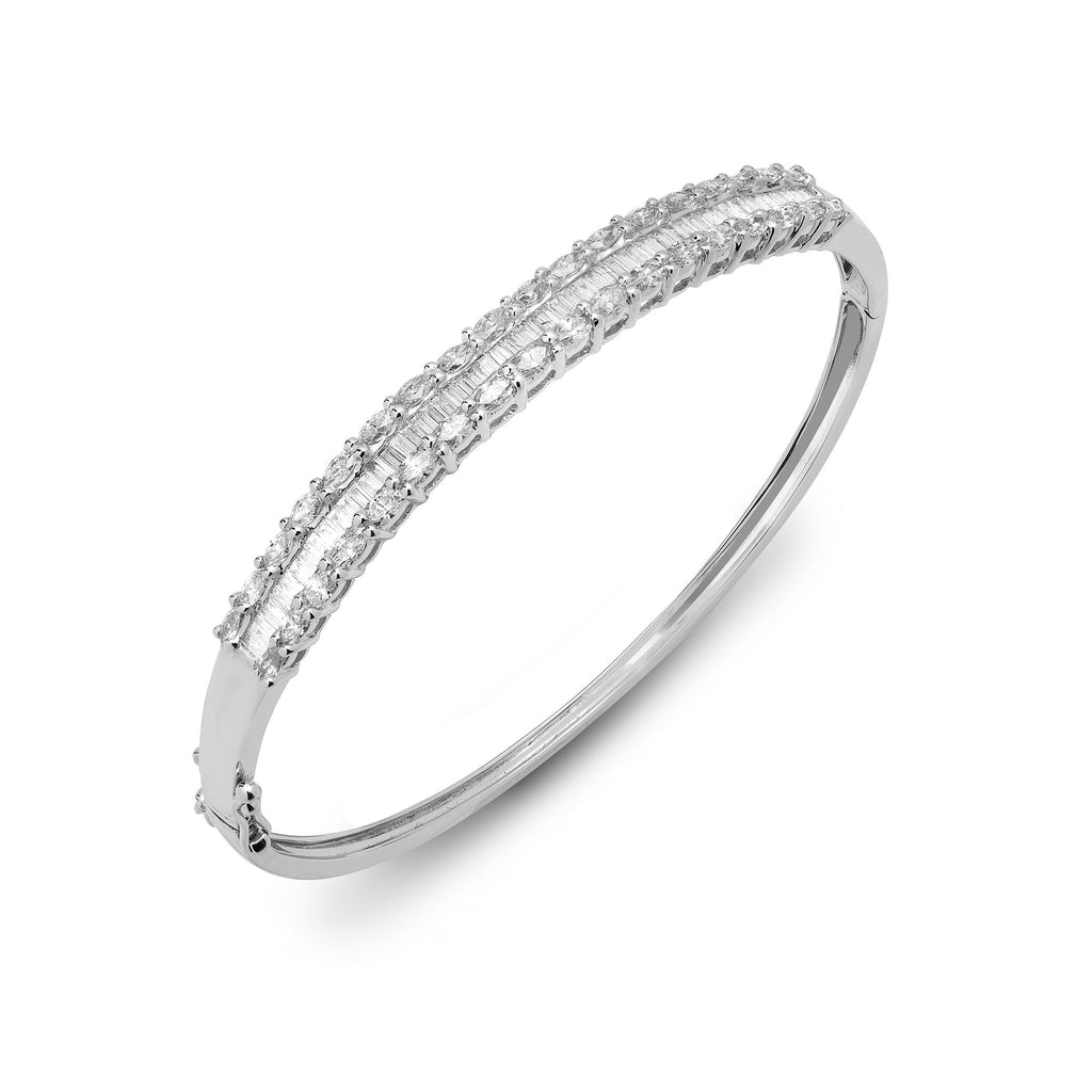 18ct White Gold Diamond Bangle