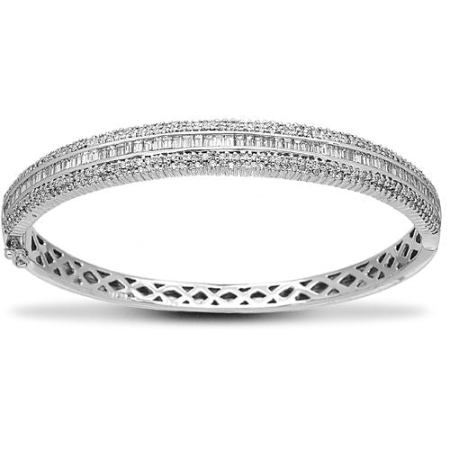 18ct White Gold Diamond Bangle