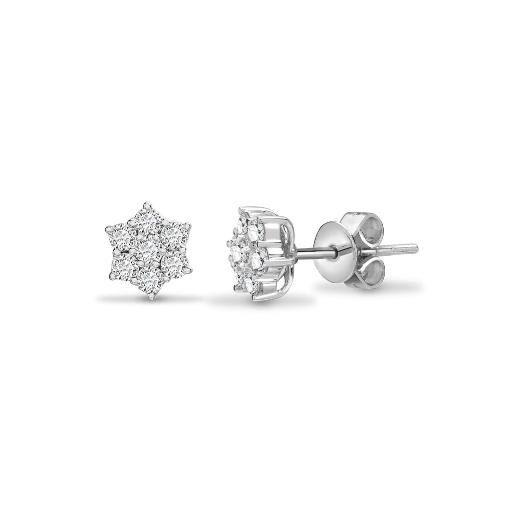 18ct White Gold 1ct Diamond Earrings