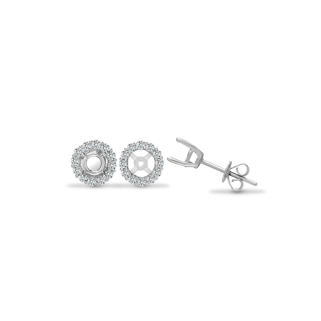 Diamond Earrings Jacket Cuff 0.32ct 18ct White Gold