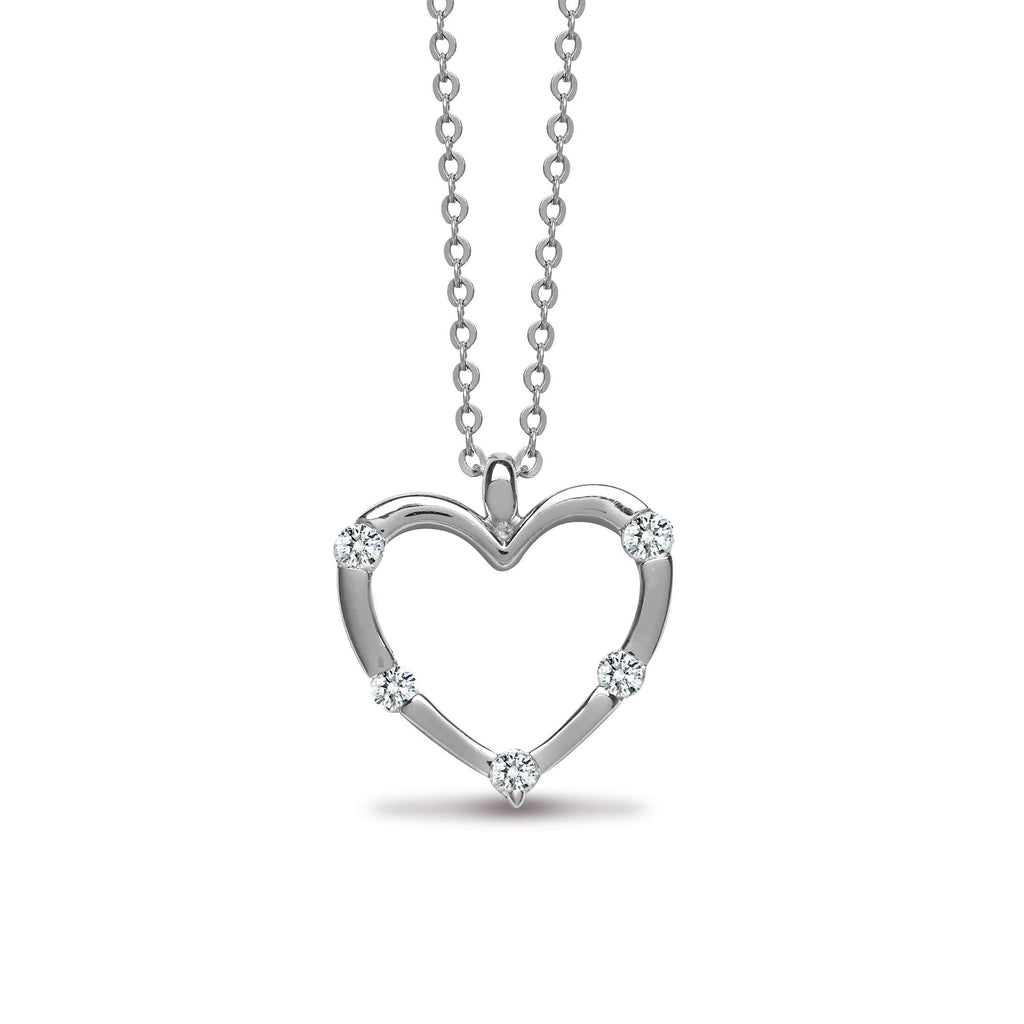 18ct White gold 0.15ct diamond pendant Necklace - 16" Chain included