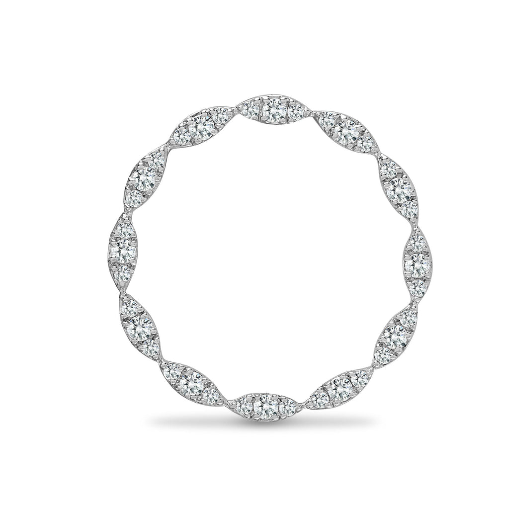 18ct White 0.38ct Diamond Circle Pendant
