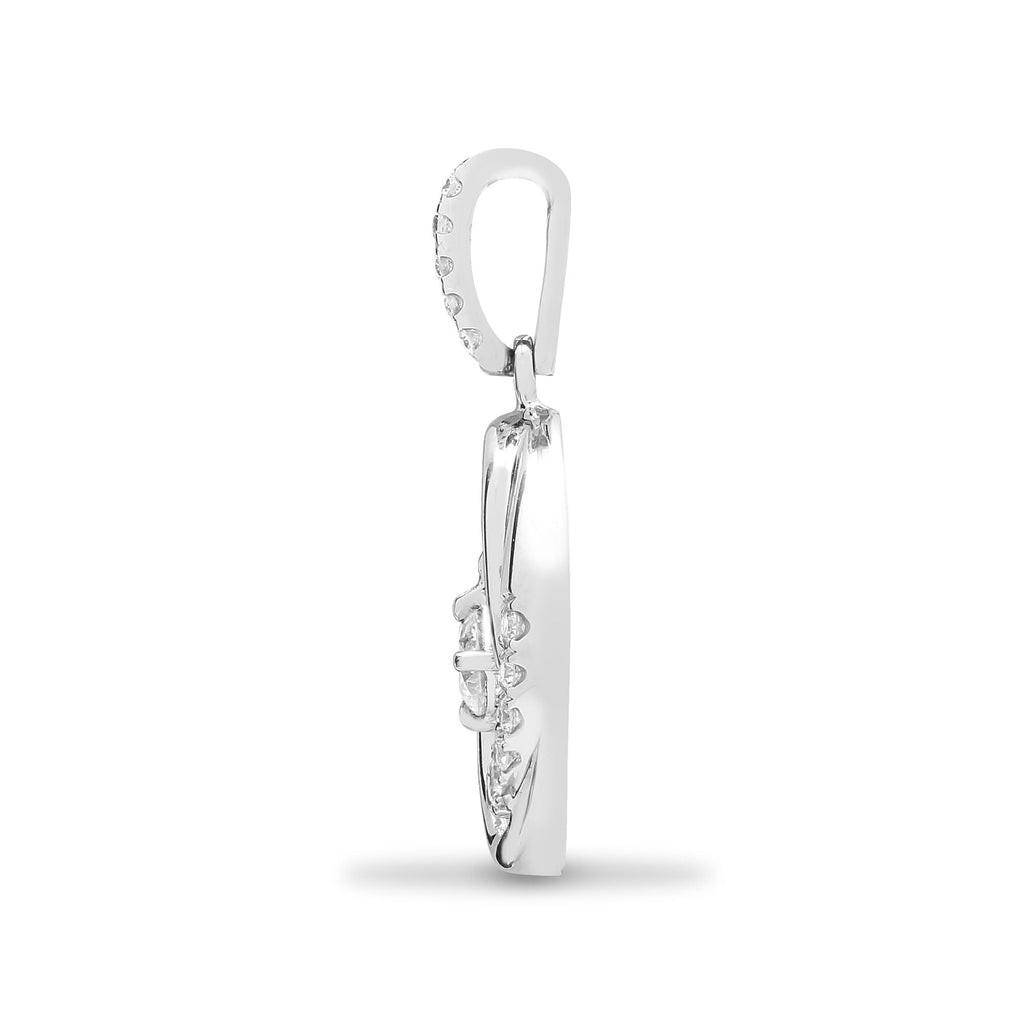 18ct White 0.40ct Diamond Pendant