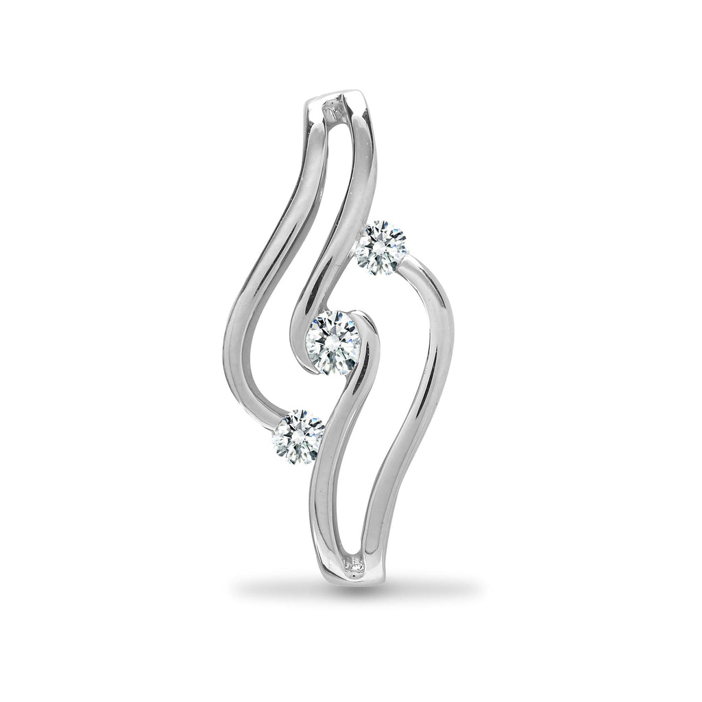 18ct White 0.16ct Diamond Pendant