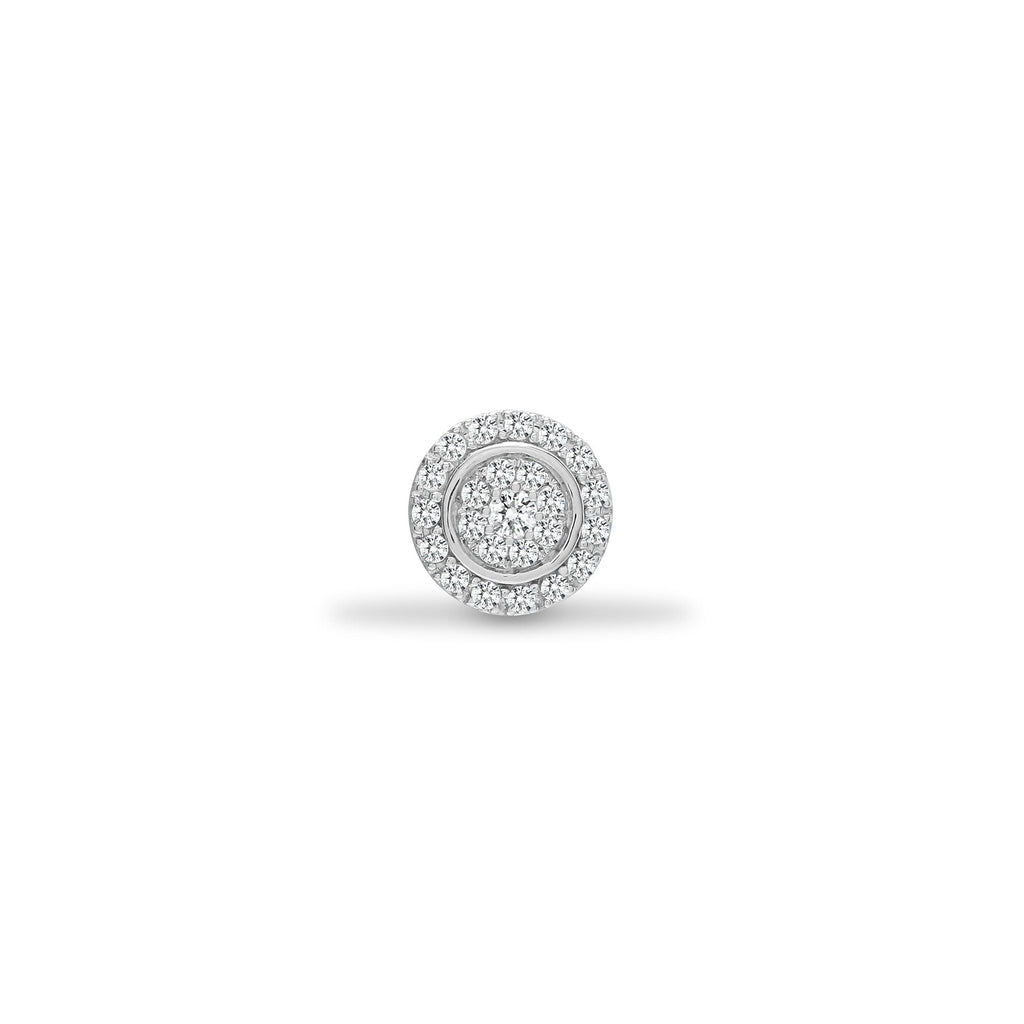 18ct White 0.20ct Diamond Cluster Pendant