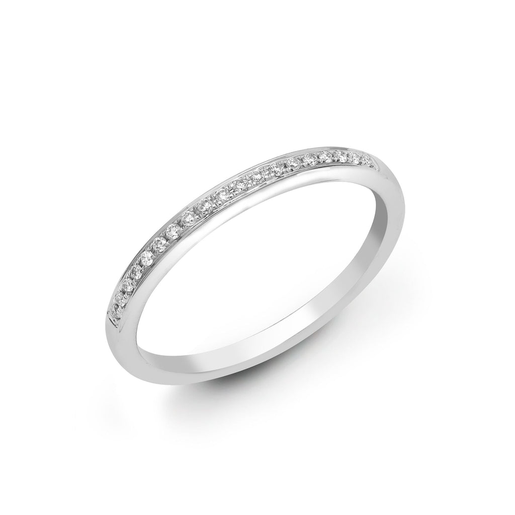 18ct White Gold 0.26ct Pave Set Diamond Eternity Ring