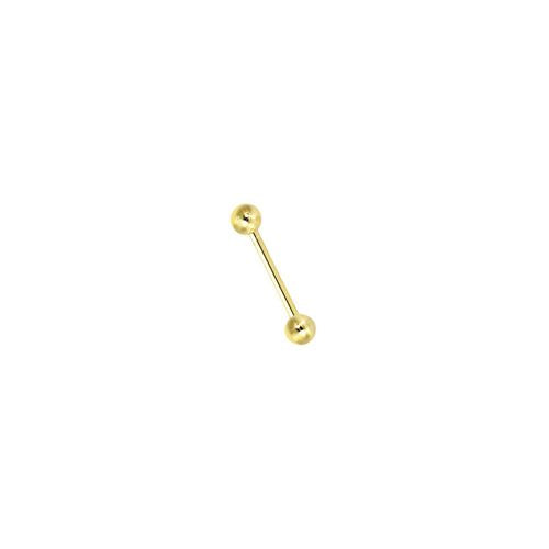 18ct Yellow 22mm Barbell (Tongue)