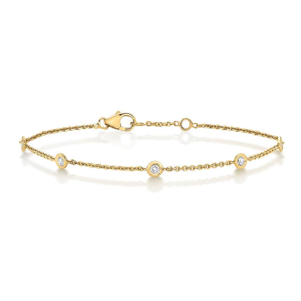 DIAMOND By The Yard Bracelet IN 18CT Yellow Gold