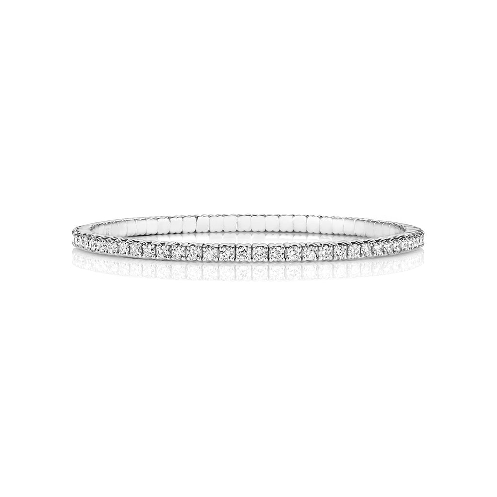 DIAMOND STRETCH BANGLE IN 18CT WHITE GOLD