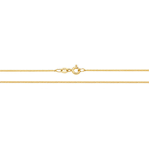 18CT YELLOW GOLD CURB CHAIN 20" 1.9g