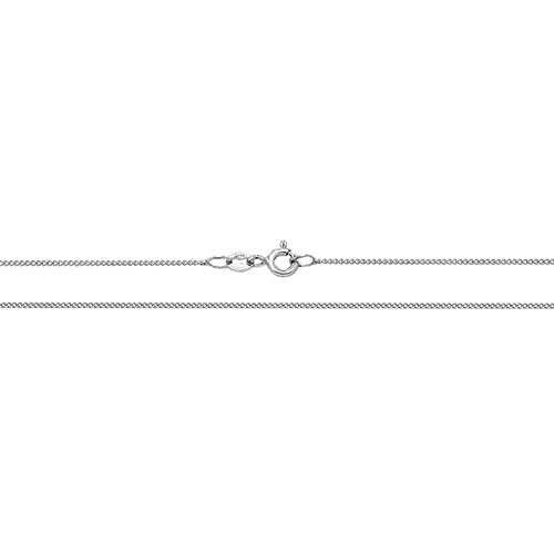 18CT WHITE GOLD CURB CHAIN 18" 1.8g