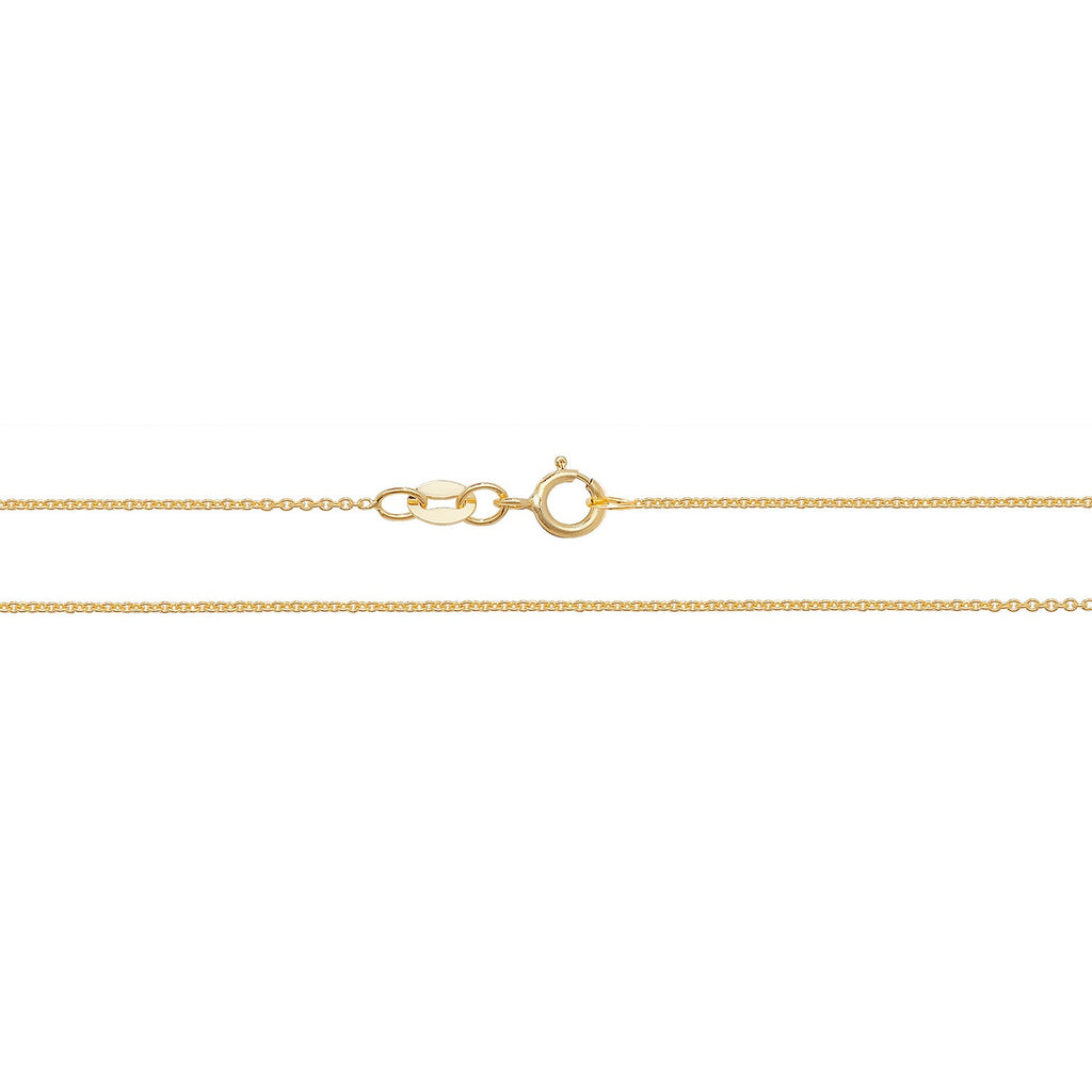 18CT YELLOW GOLD CABLE CHAIN 1.2g