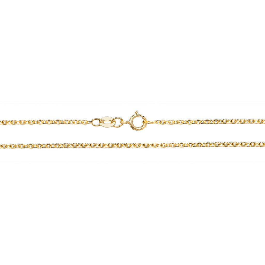 18CT YELLOW GOLD CABLE CHAIN 20" 2.8g