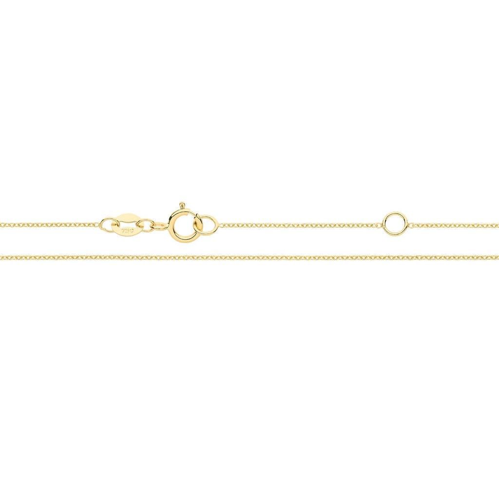 18CT YELLOW GOLD FINE ROLO 18"