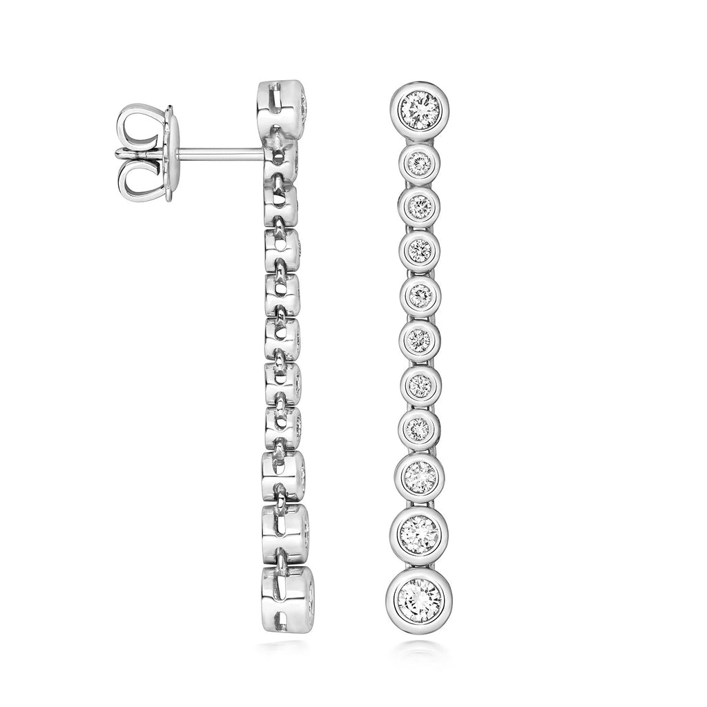 DIAMOND DROPS IN 18CT WHITE GOLD