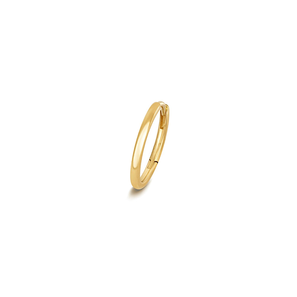 18ct Yellow Gold Cartilage Hoop 12mm Round Tube Clicker