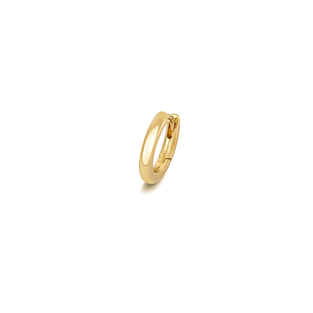 18ct Yellow Gold Cartilage Hoop 8mm Round Tube Clicker