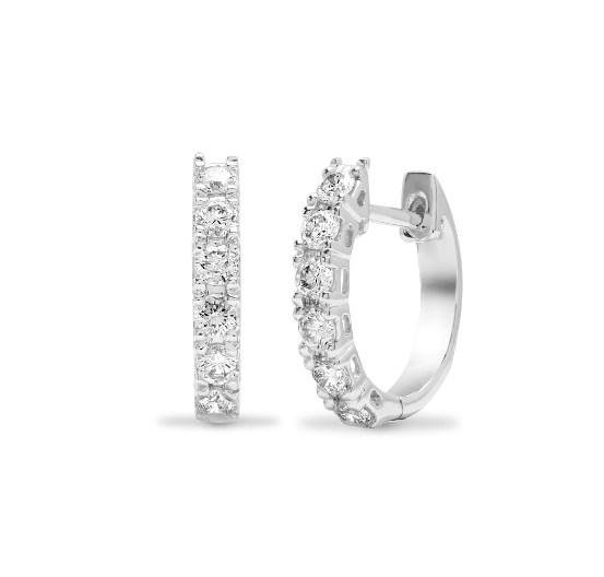 18ct White Gold Diamond Earrings