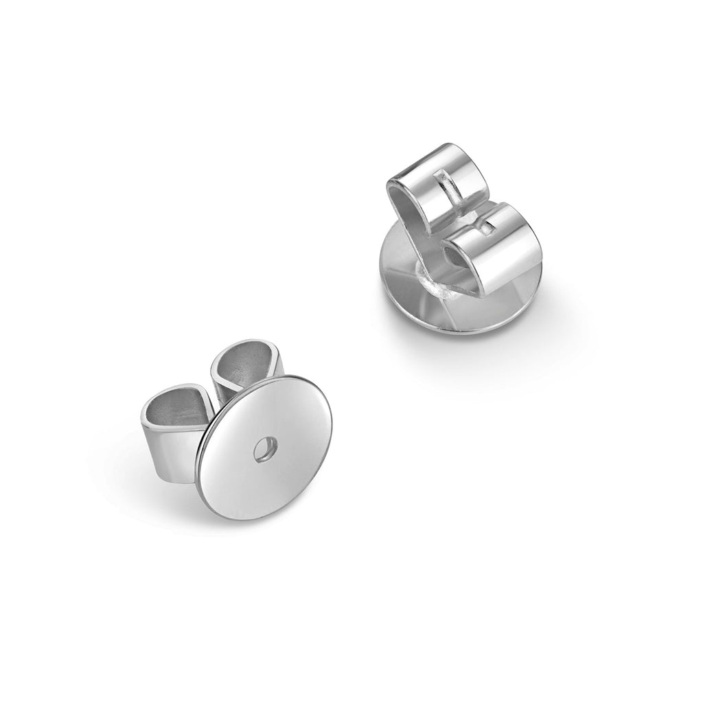 18CT WHITE GOLD 6MM SCROLLS