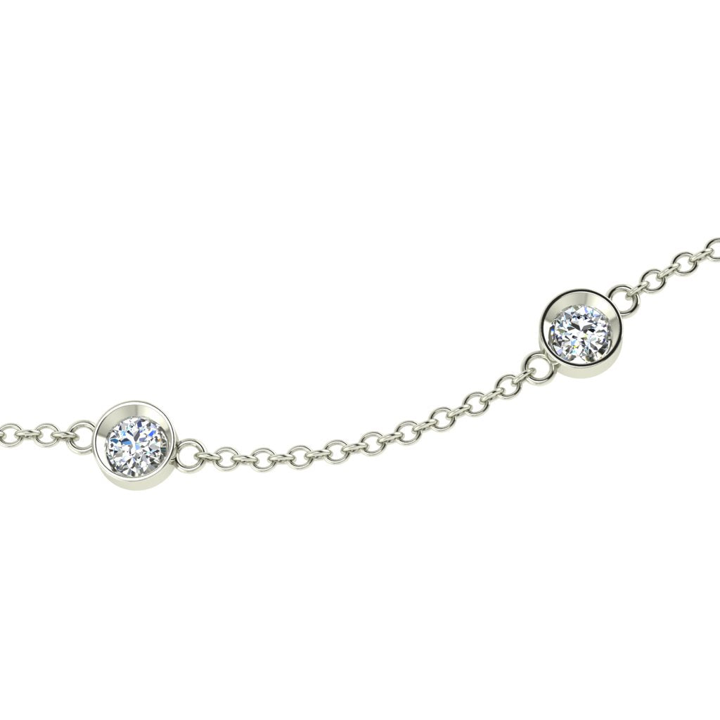18ct White Gold scatter diamond Bracelet 0.40ct