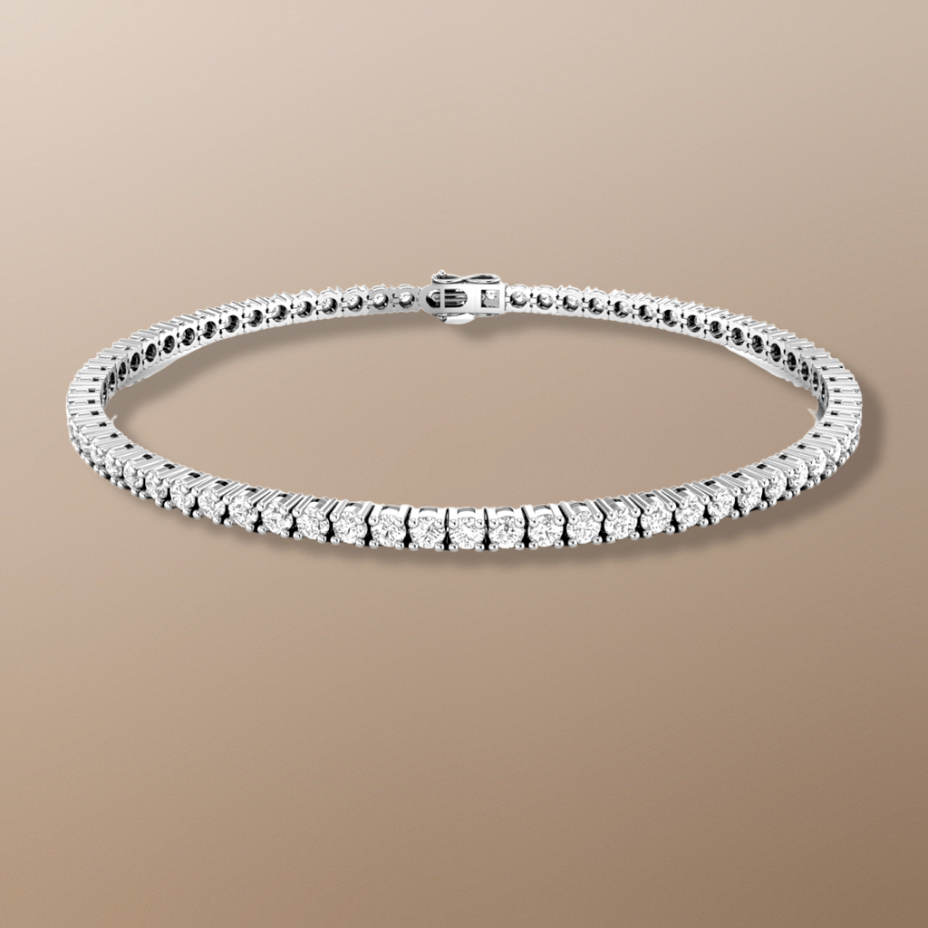 18ct white gold diamond tennis bracelet