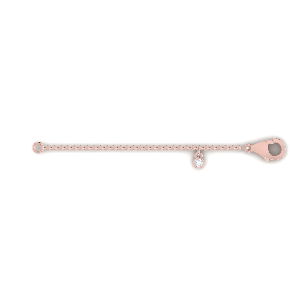 18ct Rose Gold chain extender with Diamond