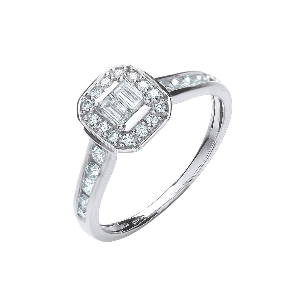 18ct White Gold 0.55ct Diamond Dress Ring