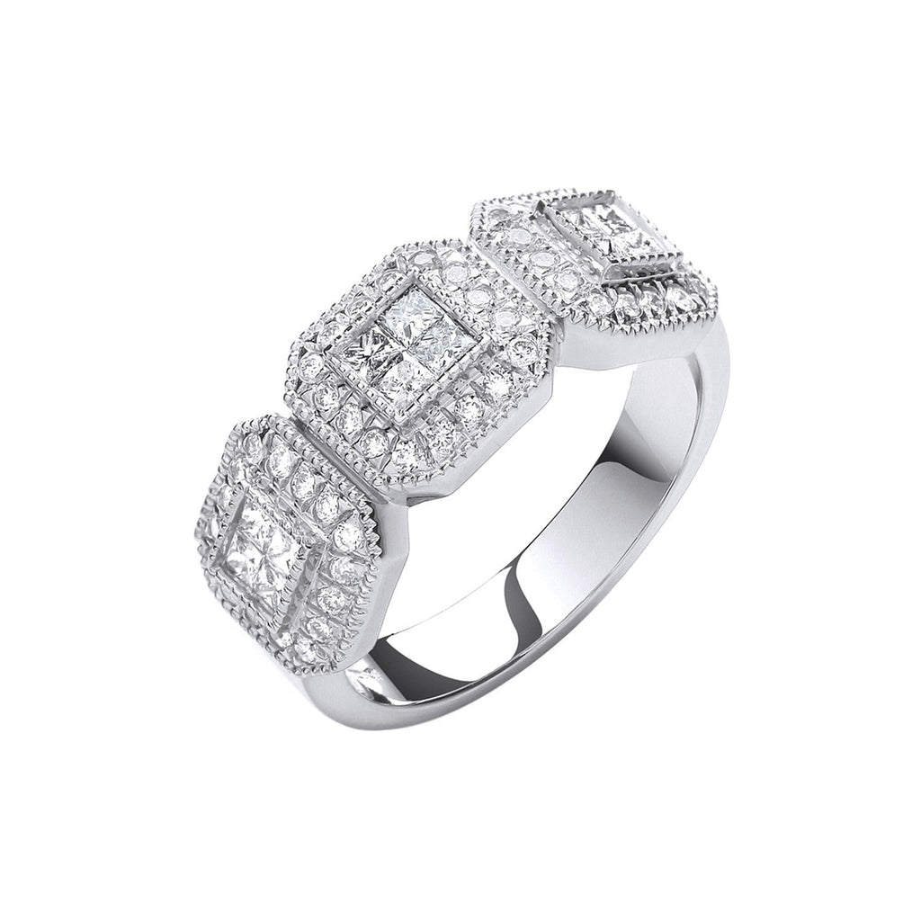 18ct White Gold 0.70ct Diamond Dress Ring