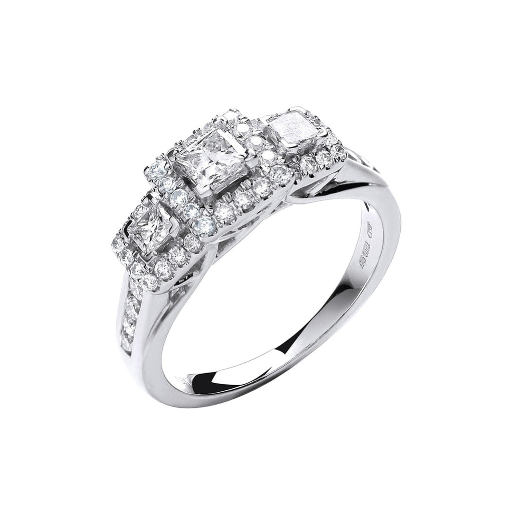 18ct White Gold 1.00ct Diamond Dress Ring