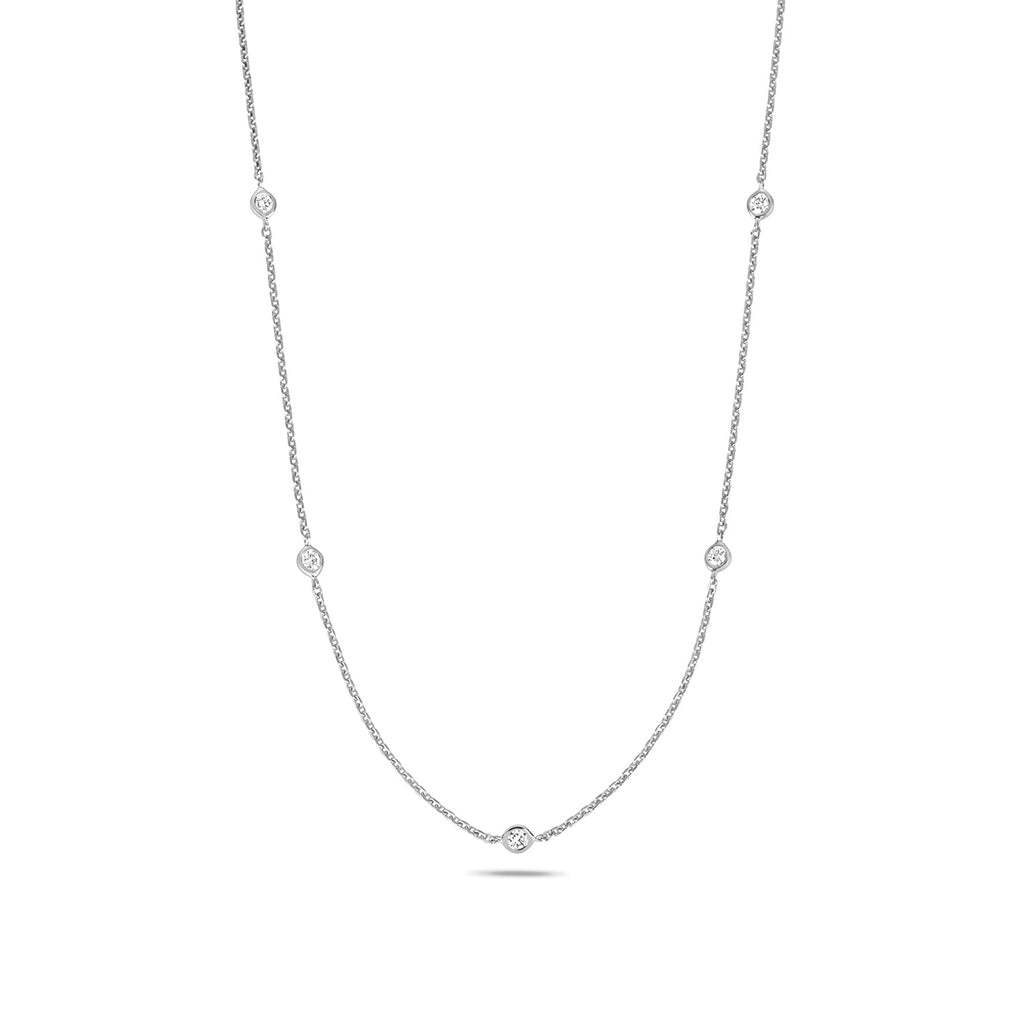 DIAMOND RUBOVER NECKLACE IN 18CT WHITE GOLD