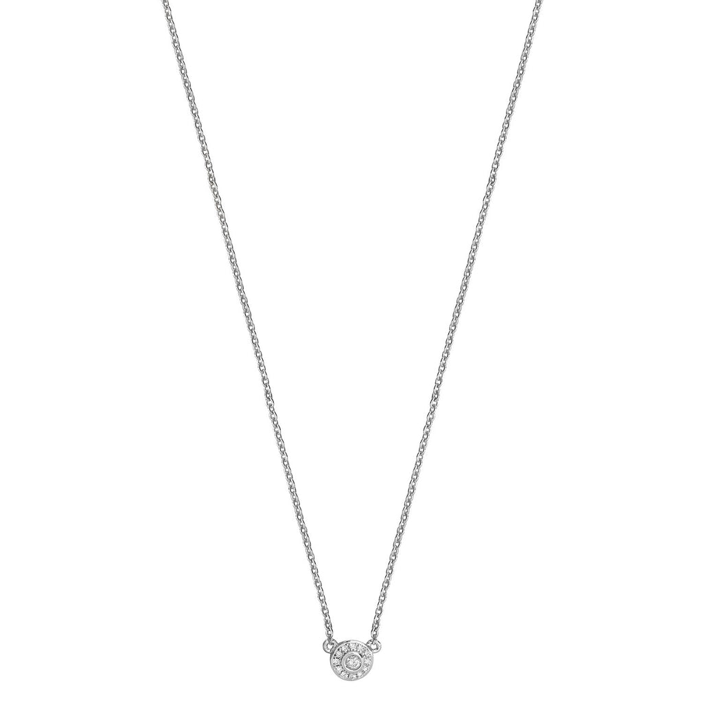 Solitaire DIAMOND NECKLACE IN 18CT WHITE GOLD