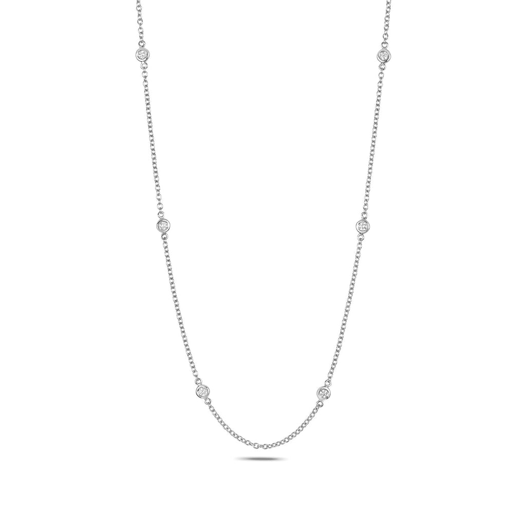 NDQ112W - DIAMOND NECKLACE IN 18CT WHITE GOLD