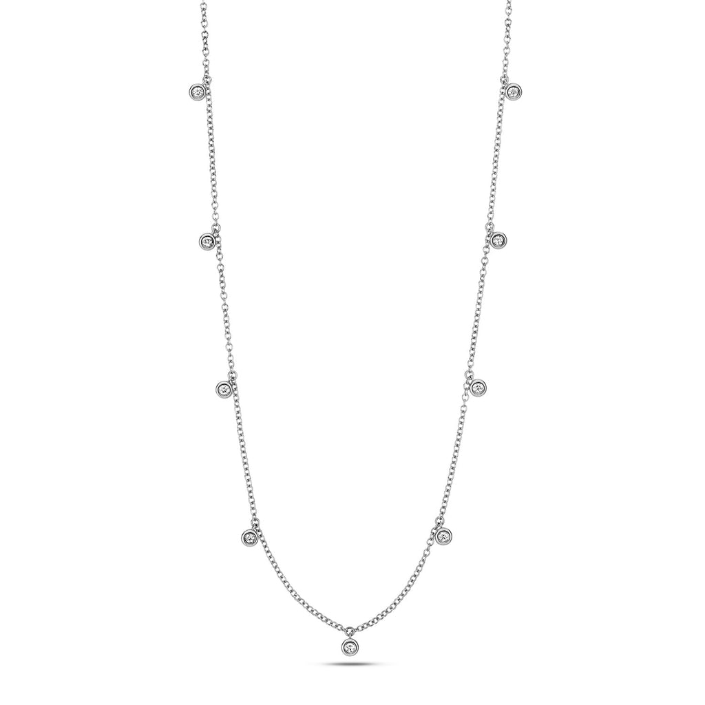 DIAMOND By The Inch RUBOVER NECKLACE IN 18CT WHITE GOLD