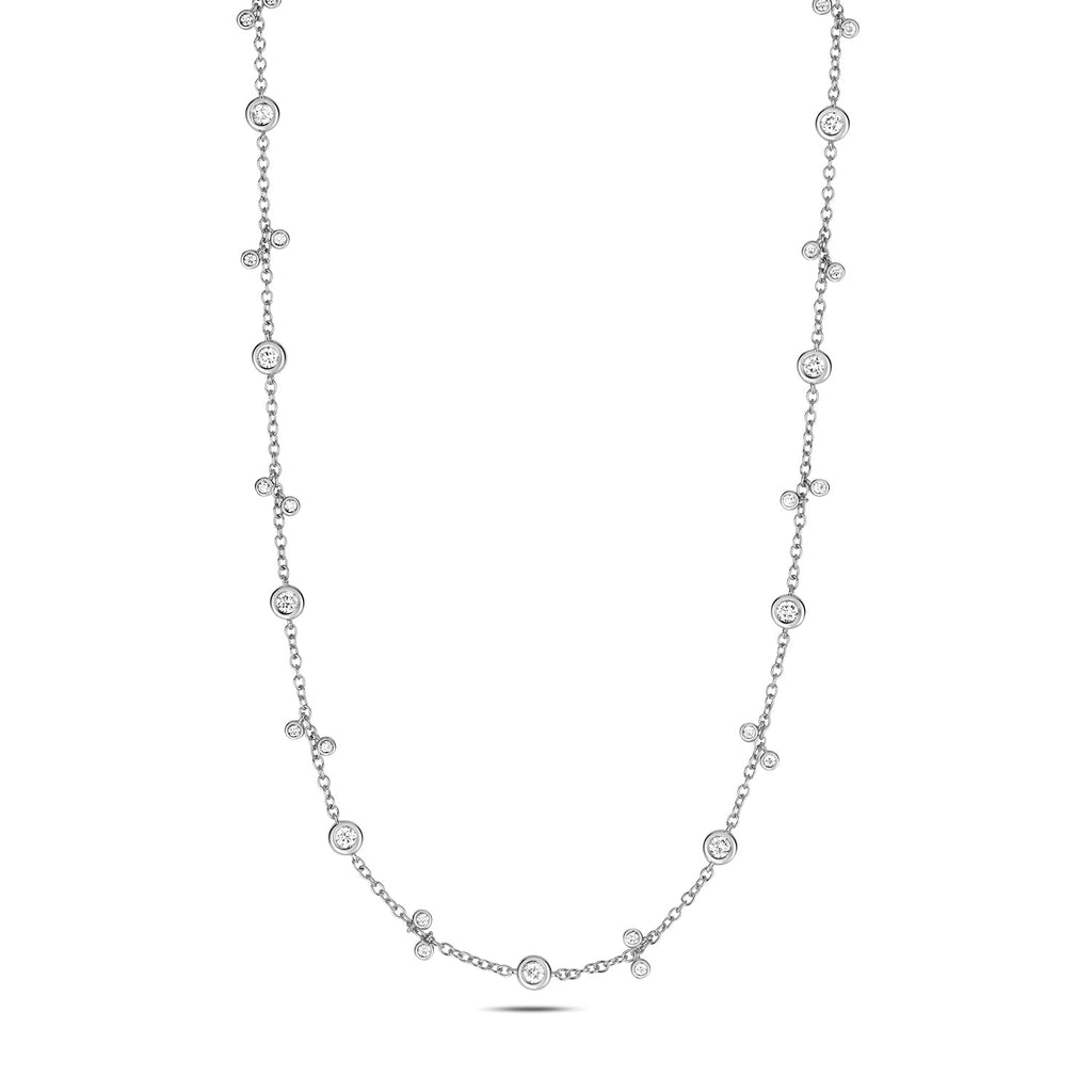 DIAMOND Bubble By The Yard NECKLACE IN 18CT WHITE GOLD