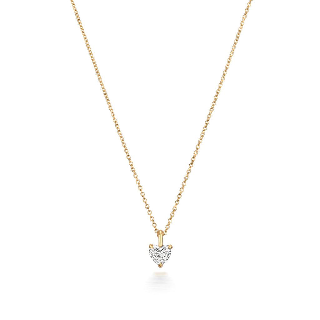 DIAMOND HEART SHAPE NECKLACE IN 18CT GOLD