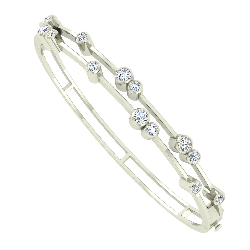 White dewdrop diamond bangle