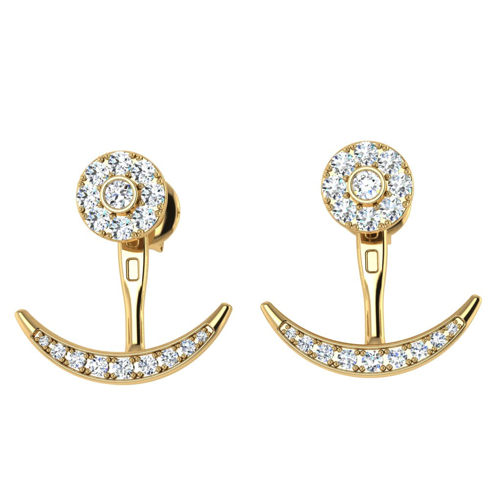 Yellow Gold Diamond Jacket earrings