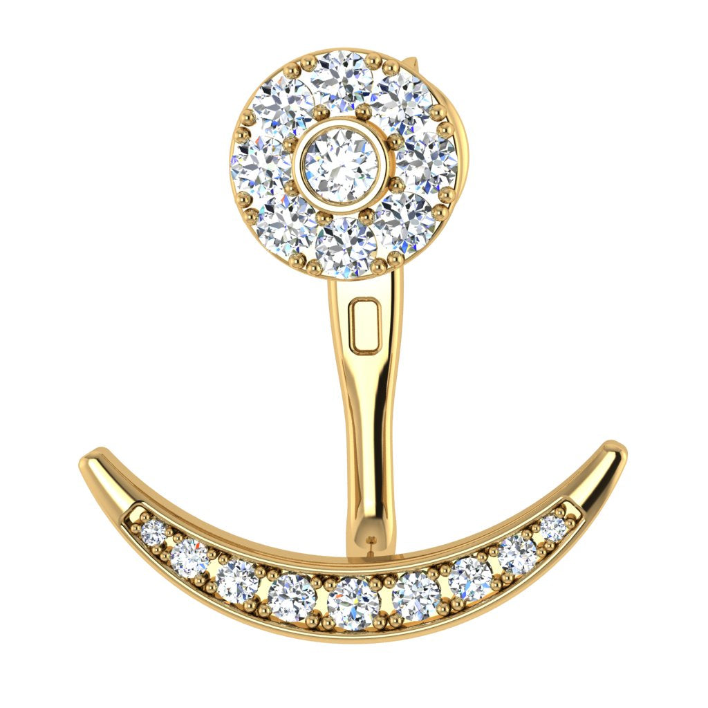 Yellow Gold Diamond Jacket earrings