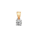 PDQ141 - DIAMOND 4 CLAW PENDANT IN 18CT GOLD