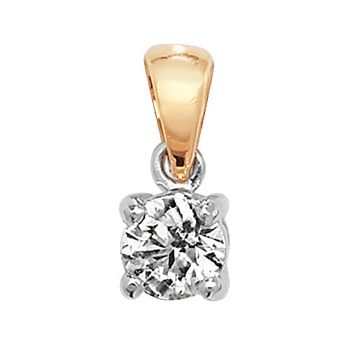PDQ143 - DIAMOND 4 CLAW PENDANT IN 18CT GOLD