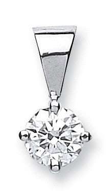 18ct White Gold 0.50ct Claw Set Diamond Solitaire Pendant
