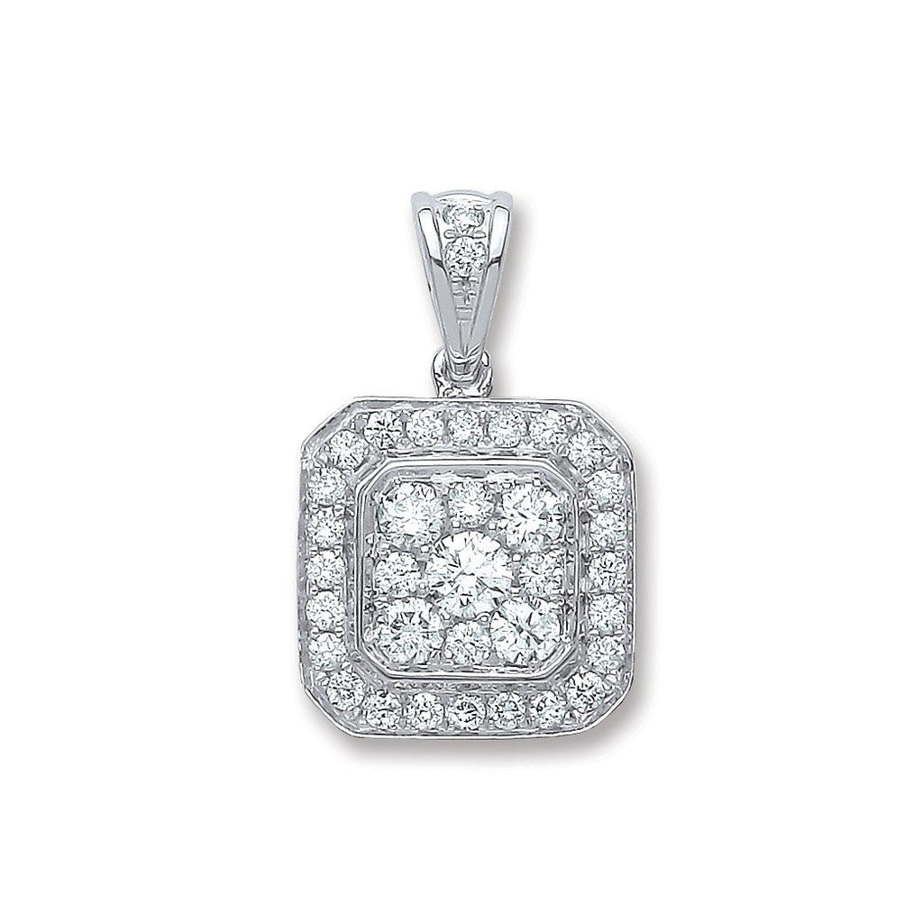 18ct White Gold 0.50ct G/Vs Diamond Pendant