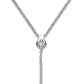 18ct White Gold Necklace Necklet 0.32ct Diamond