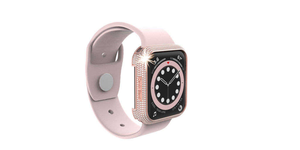 18ct Gold paved diamond smart watch case