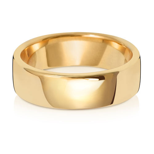 18CT GOLD 6MM SOFT COURT MEDIUM WEDDING RING